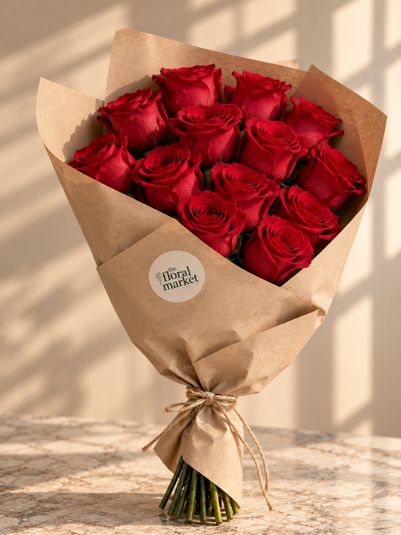 12 Rosas frescas a granel
